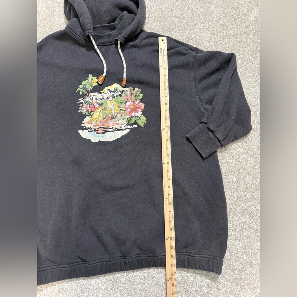 MONCLER X PALM ANGELS Collab Ladies Tropical Long Hoodie size Medium Oversized - Picture 6 of 16